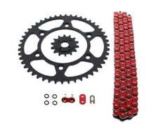 1993-2013 Honda XR650L 650 L Red O Ring Chain and Sprocket Black 14/48 114L