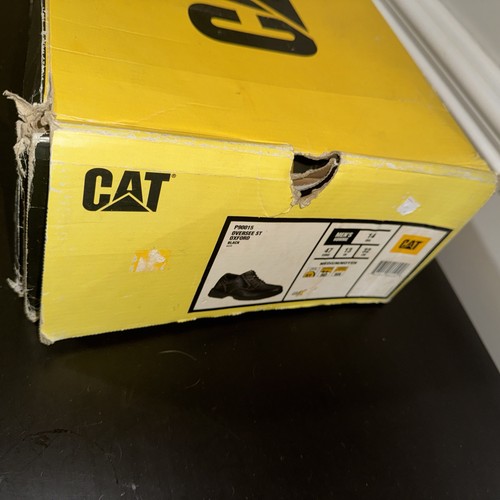 CATERPILLAR Oversee Steel Toe Work Shoe P90015 Black Leather Lace Up ERGO Sz 14 - Picture 12 of 13