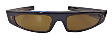 CAT-EYE FLAT-TOP SUNGLASSES-BLACK RETRO-SLEEK ITALIAN DESIGN-VINTAGE-FREE S H