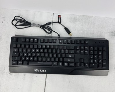 MSI VIGOR GK20 GAMING KEYBOARD Backlit RGB Dedicated Hotkeys Anti-Ghosting