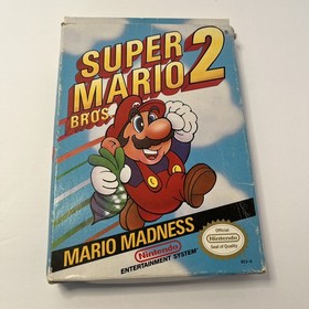 Super Mario Bros 2 NES Cartridge & Box (Authentic, Box Damage) Not tested! 