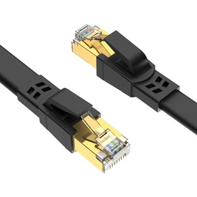 Cat8 Netzwerkkabel 3m Hochgeschwindigkeits LAN Kabel Outdoor Indoor schwarz