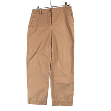Talbots Khaki Crop Pants Womens Size 4 Stretch Cotton Beige Casual Preppy