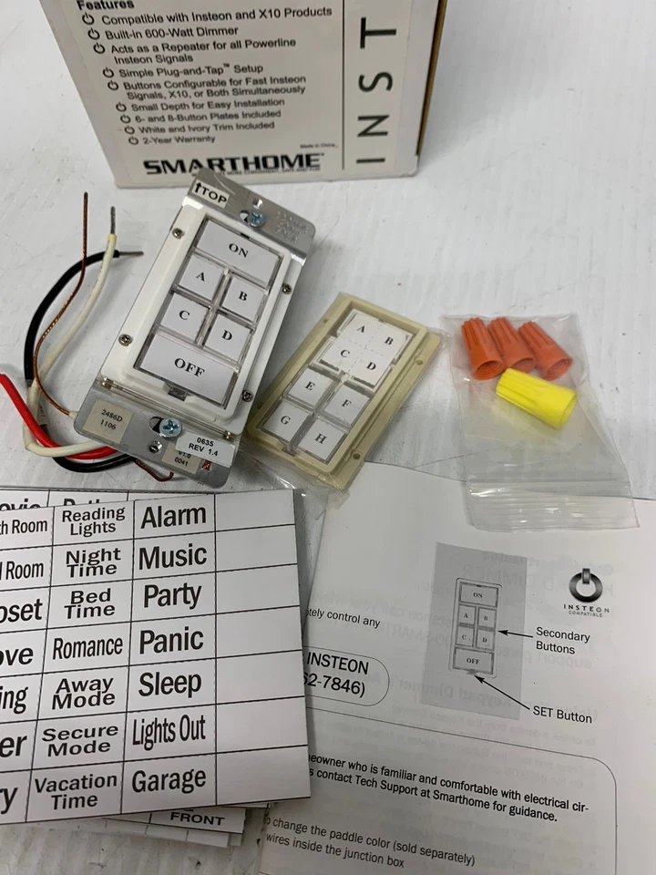New Smarthome INSTEON Keypad Dimmer Switch KeypadLinc Model 2486D 6 And 8 Button - Image 4 of 4