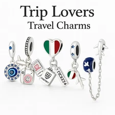 S925 Pure Silver Charm Bead For Bracelet Nelly Castro Trip Lovers Collection