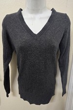 GAP Sweater Womens Pullover Sweater V Neck Long Sleeve Sz XS Grey