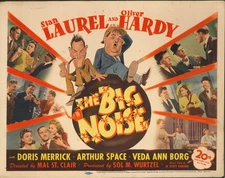 The Big Noise ORIGINAL US Lobby Title Card Stan Laurel Oliver Hardy 1944