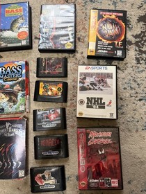 Sega Genesis Model 2 Lot Tested w/ AV AC Cables + Sonic 2 Aladdin 32X Games