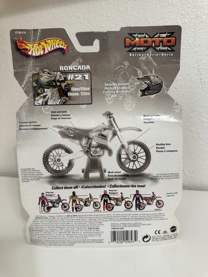 2003 Hot Wheels Moto-X Stephane Roncada #21 Dirtbike Toy Kawasaki MX Rare New - Image 2 of 4
