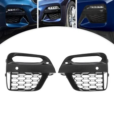 Car Front Fog Light Frame Cover Grille Trim For BMW X3 X4 G01 G02 2018-2020 2PCS