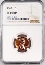 1962 Proof Lincoln Cent certified PF 66 RD by NGC! 