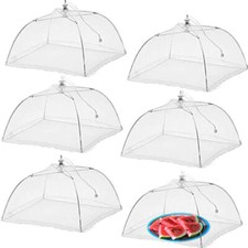 5PCS Collapsible Food Covers Nets Mesh Insect Fly Protector Kitchen Outdoor BBQ
