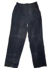 Vintage String Bean Women's Pants 26x31 Navy Blue Corduroy High Waist Pleated