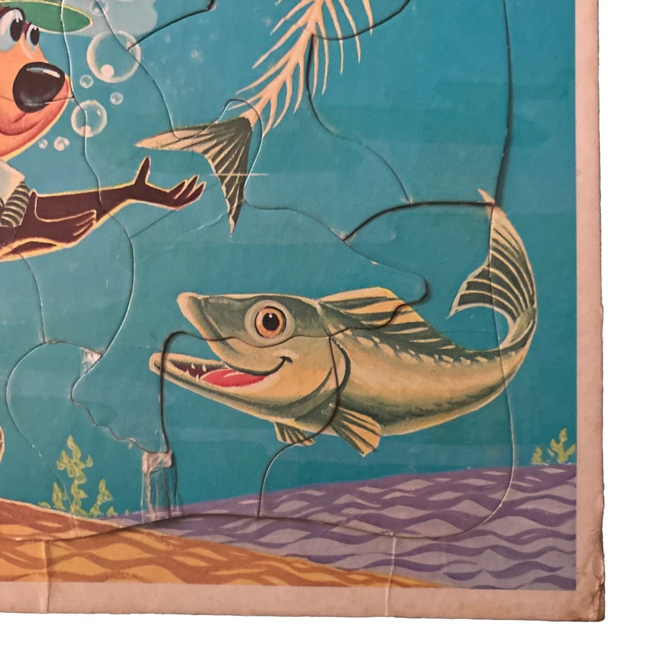 Rompecabezas bandeja marco vintage 1964 Whitman Hanna-Barbera Yogi Bear & Ranger Smith Foto 4 de 4