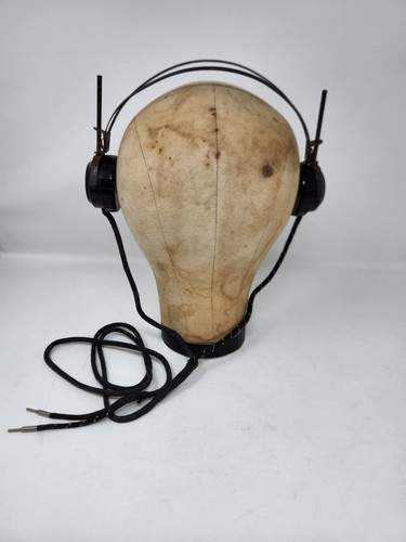 American Bell Headset Headphones Allied Radio Corp Chicago Ham Operator Bakelite - Picture 14 of 24