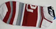 Oklahoma Sooners Ankle Socks Mens Sz L (10-13) For Bare Feet NCAA