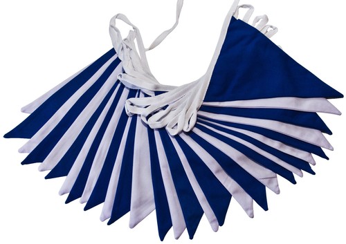 Fabric Bunting Banner 30 Triangle Flags Birthday Party Pennants Lots Of Colours - Picture 13 of 17