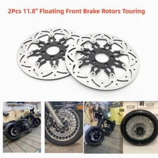2PCS Floating 11.8 Front Brake Rotors For Harley Touring Electra Glide Road King