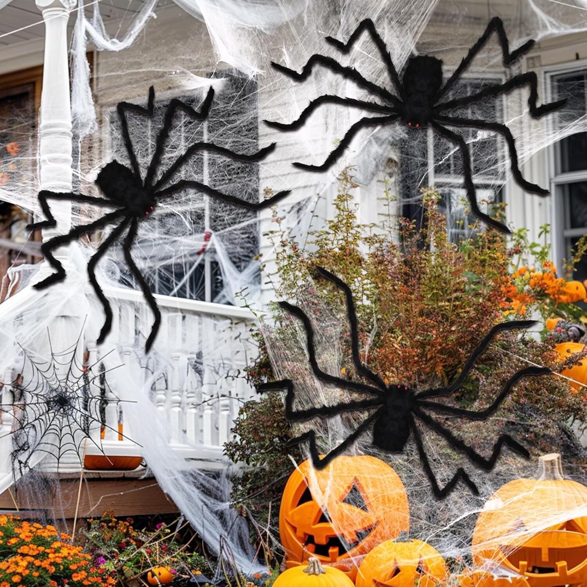 83-Piece Halloween Window Cling Sticker Set - Ghosts, Pumpkins For Glass & Mirror Decor (8 Sheets)