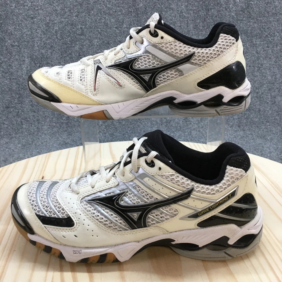 Mizuno Zapatos Mujer 9 Onda Ancha Lightning 7 Tenis para Correr Blancos Atléticos Bajos Foto 2 de 4