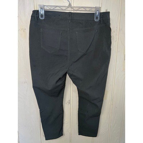 Torrid Jeans 16W Olivgrün Crop Ankle Skinny Reißverschluss Moto Stretch Denim Twill 1X - Bild 6 von 7