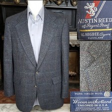 Austin Reed Jacket Sport Coat Mens 42L Multicolor Herringbone Scottish Wool
