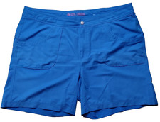 REEL LEGENDS Women Plus 20W Blue Poly Blend 7" Fishing Board Shorts