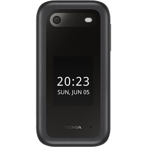 NEW Nokia 2660 Flip 4G Black 128MB + 48MB Dual-SIM Factory Unlocked Simfree - Afbeelding 3 van 4