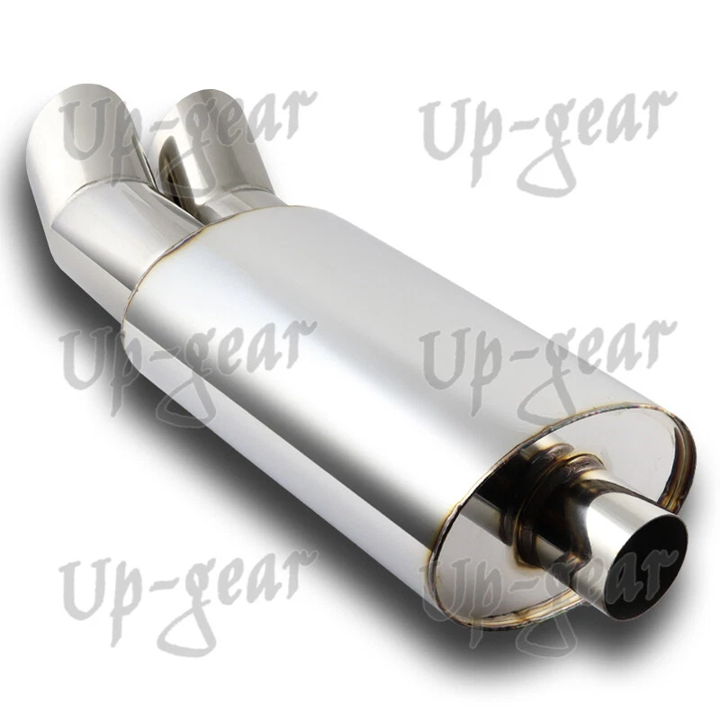 Universal 3" DTM Style Tip Stainless Steel Weld-on Exhaust Muffler 2.5" Inlet - Image 4 of 4