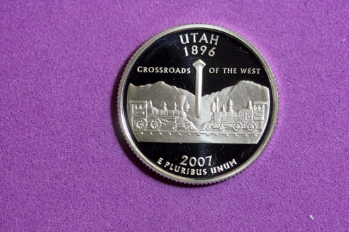 ESTATE FIND 2007 - S UTAH STATEHOOD Washington Quarter!! #J25951 - Picture 2 of 2
