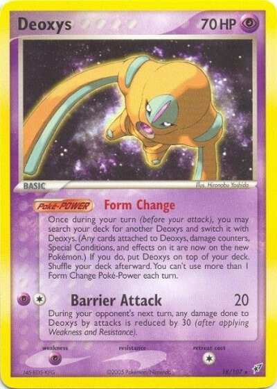 Non-Holo Rare Deoxys (Defense) Pokemon Card Ex Deoxys 18/107 MINT