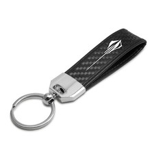 Chevrolet Corvette C8 Stingray Carbon Fiber Strap Black Leather Edge Key Chain