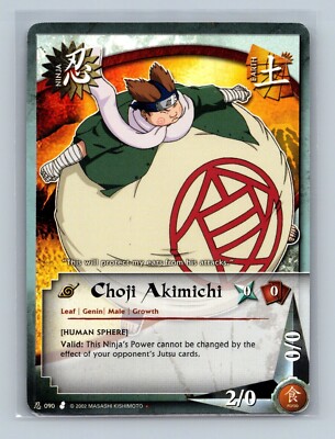 Naruto CCG - Choji Akimichi 090 Starter Deck Card 2002 | eBay