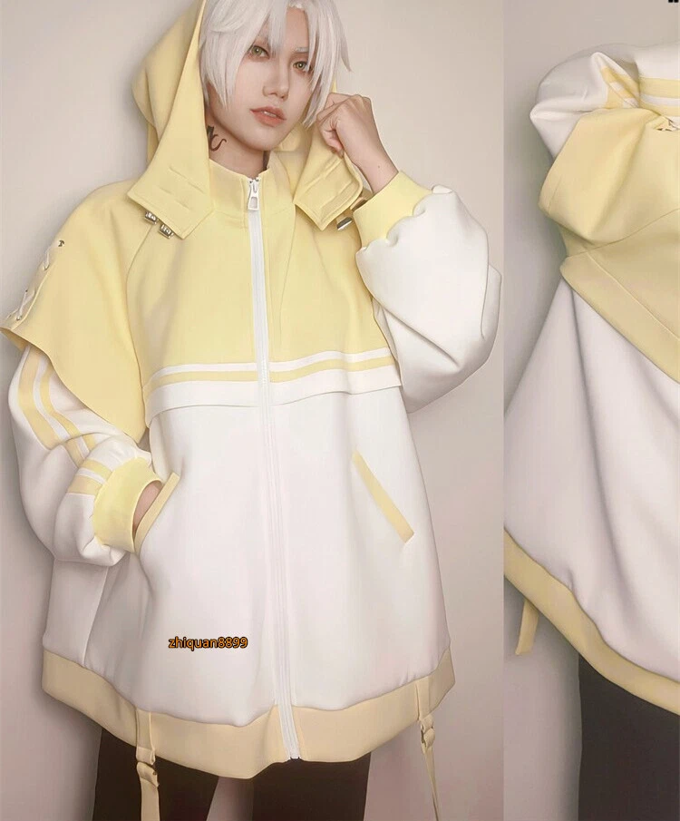 FF14 Amarillo Carbuncle Capucha Cremallera Sudadera con Capucha Informal Pullover Abrigo Disfraz Top Foto 3 de 4