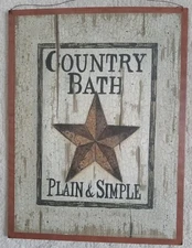 Country Primative with Star Plain and Simple Picture Decor Unframed
