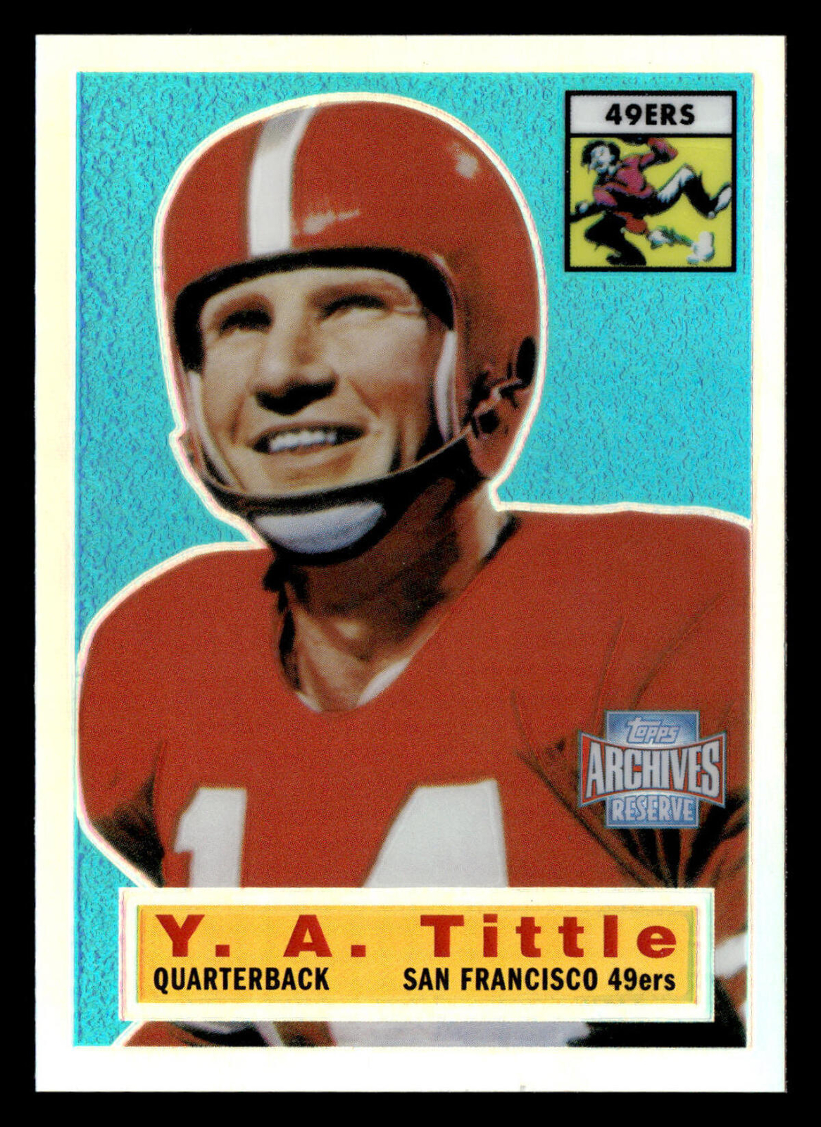 2001 TOPPS ARCHIVES RESERVE REFRACTOR #81 Y. A. TITTLE