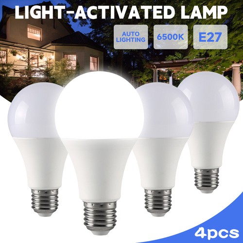 4Pcs LED PIR Motion Sensor Bulb E27 7W Dusk To Dawn Light Sensor Lamp 220V 110V