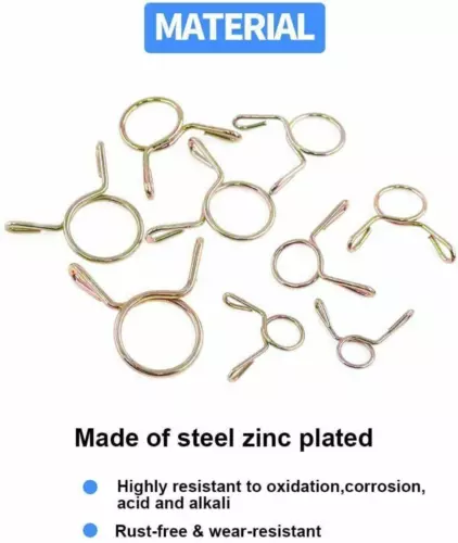 250PCS Spring Clamps 5-14mm Set Fuel Hose Line Water Pipe Air Tube Clips Kit US - Picture 3 of 16