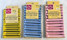 Vtg 1982 Goody 3 Packs Yellow Blue Pink Professional Perm Rod Curlers NOS Prop