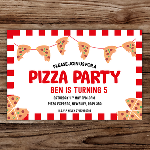 Personnalise Invitations Pizza Making Fete Anniversaire Invite X 10 Ebay