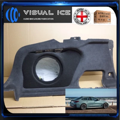 VISUAL ICE BMW I4 STEALTH SUB SPEAKER ENCLOSURE BOX SOUND BASS UPGRADE CAR AUDIO