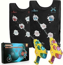 Water Battle Guns  Water Activated Vests 2 Squirt Guns  2 Vests Kids 8 NEW