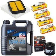 Set Öl Ölfilter 4L Wartung Luftfilter Zündkerze für Suzuki GSF 1250 Bandit 07-17