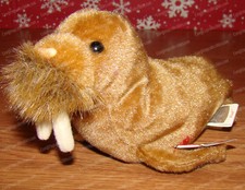 Retired Ty Beanie Babies, PAUL the Walrus - February 23, 1999 - PE Pellets