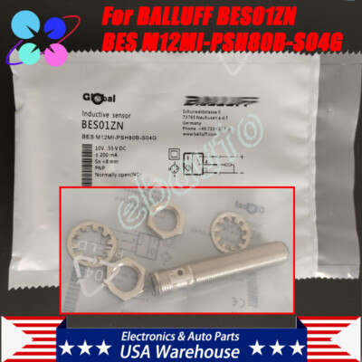 10-55VDC 200mA 8mm For Balluff BES M12MI-PSH80B-S04G Proximity Sensor PNP
