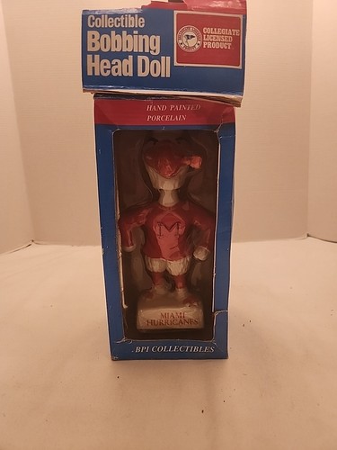 Vintage Miami Hurricanes Sebastian Bobblehead Mascot Sports Football - Picture 12 of 13