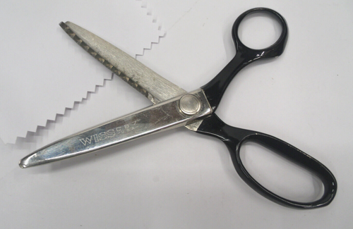 Vintage Wiss CB 7 USA Pinking Shears Scissors Zig Zag Cut 7.5” - Picture 4 of 5