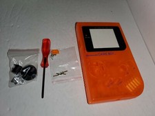 NEW Clear Orange Full Housing Case Shell for Gameboy Original Glass Screen K2
