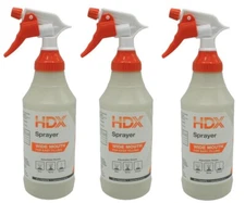 HDX 32 Oz Sprayer Spray Bottle (3 Pack) Semi-Transparent Empty Bottle