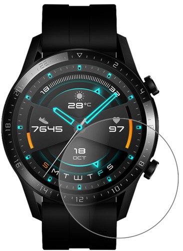 2x Screen Protector for Huawei Watch GT 2 (46mm) matte Flexible Glass 9H dipos - Picture 2 of 8